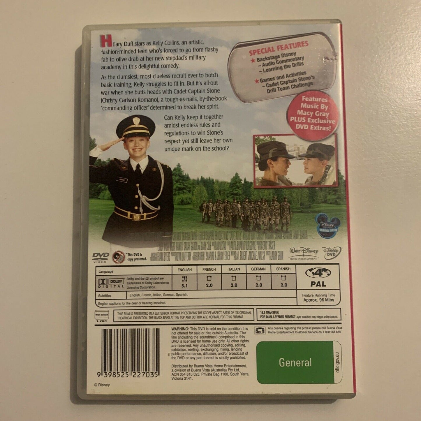 Cadet Kelly (DVD, 2002) Hilary Duff. Region 4&2