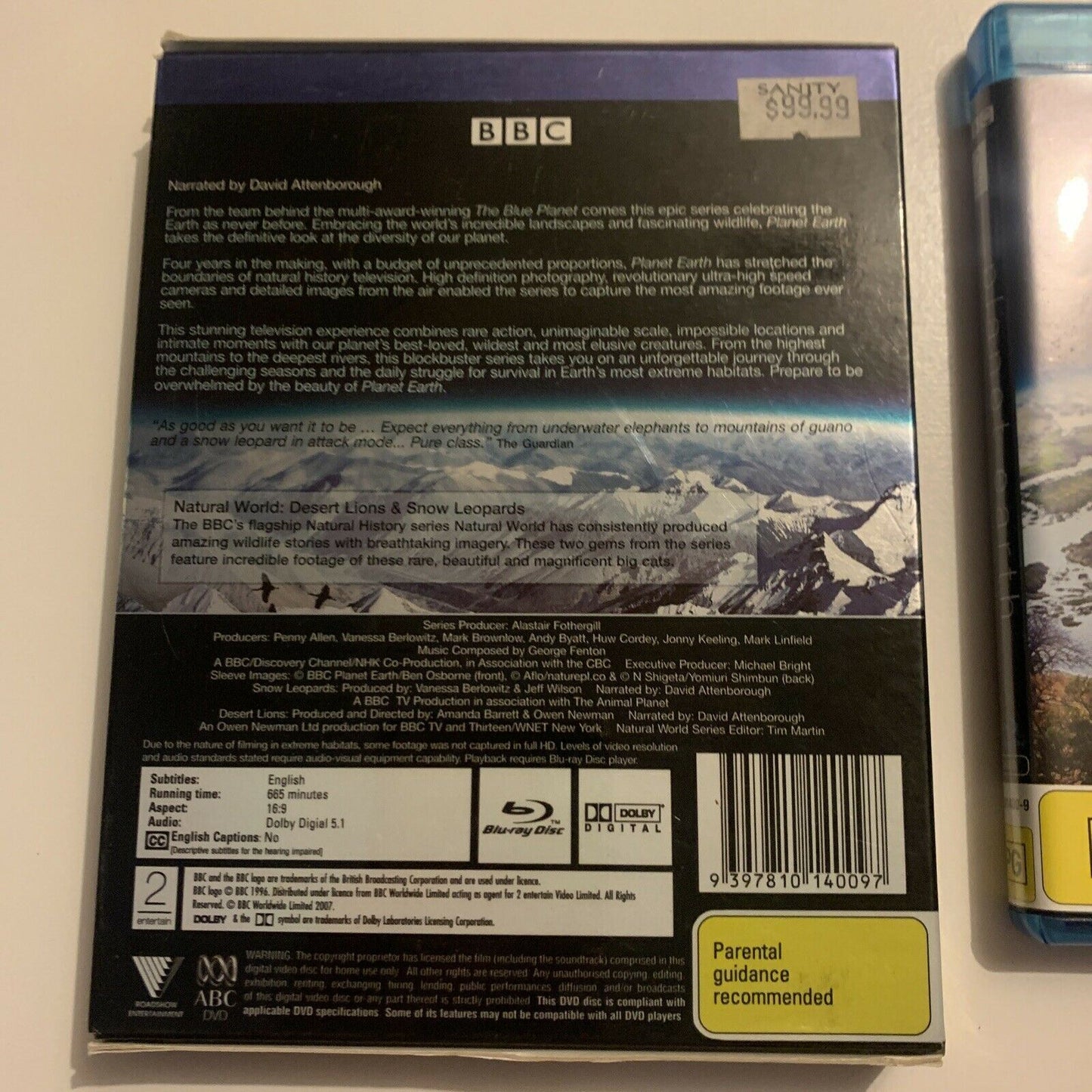 BBC Planet Earth - Complete Series (Bluray, 2007, 5-Disc) Region B