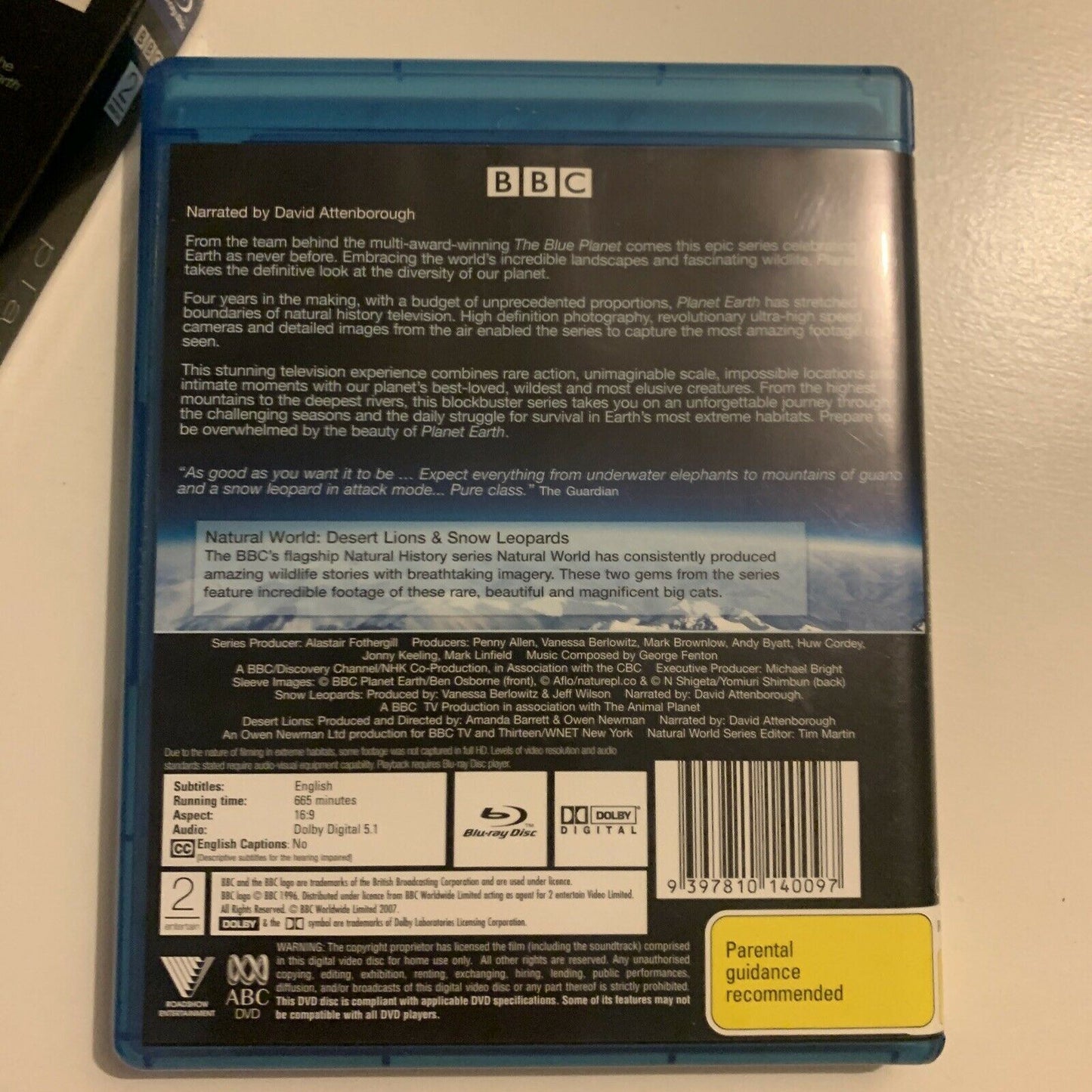 BBC Planet Earth - Complete Series (Bluray, 2007, 5-Disc) Region B