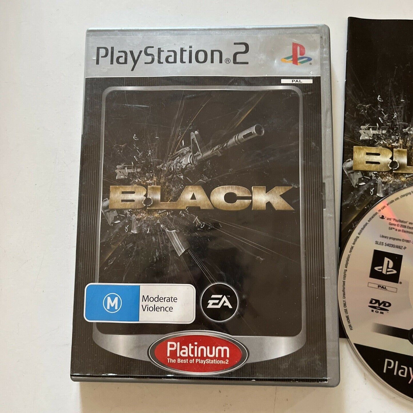 Black - PS2 (Platinum) Game PAL with  Manual