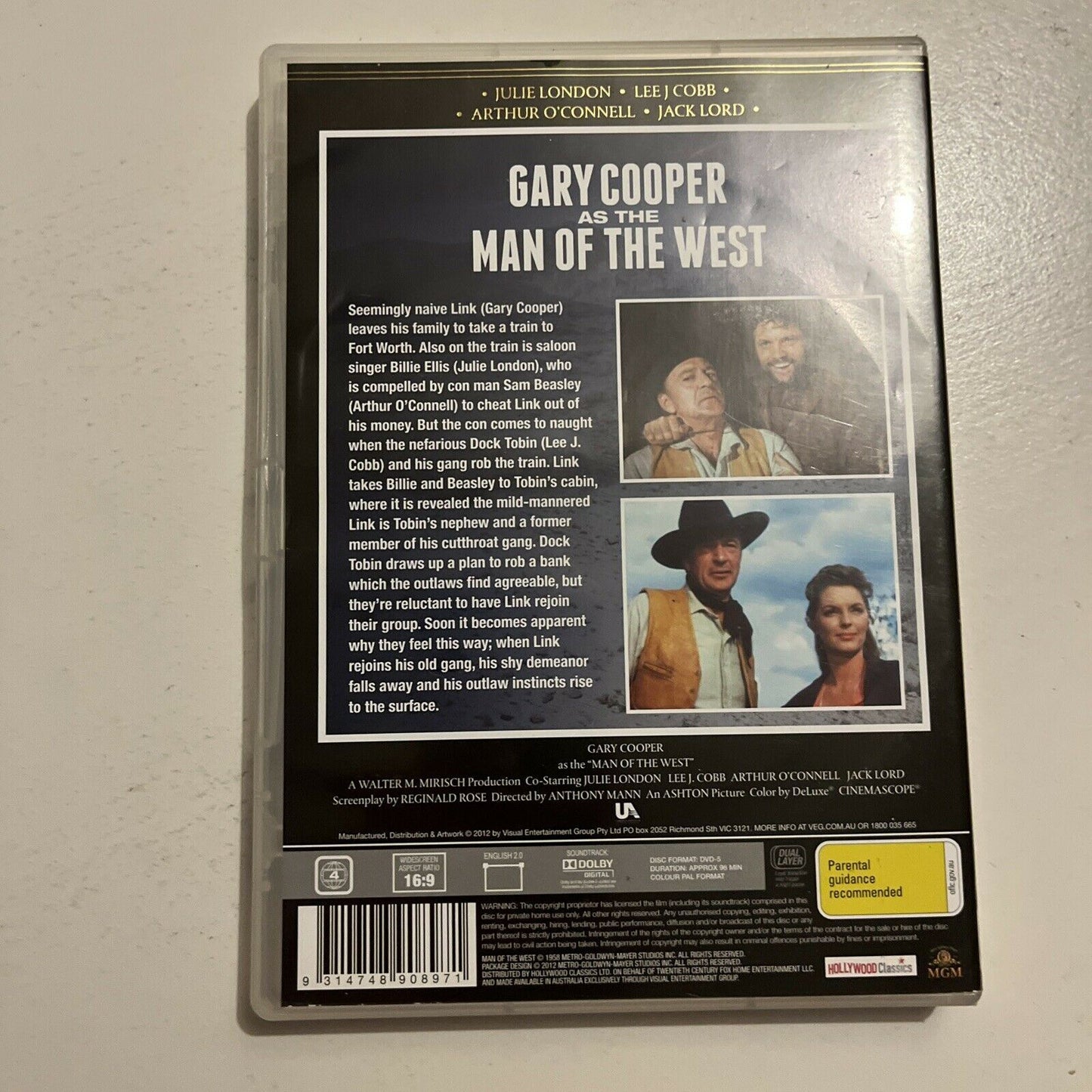 Man Of The West (DVD, 1958) Gary Cooper. Region 4