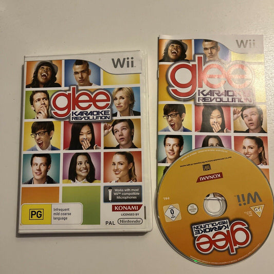 GLEE Karaoke Revolution ~ Nintendo Wii Complete Game With Manual PAL