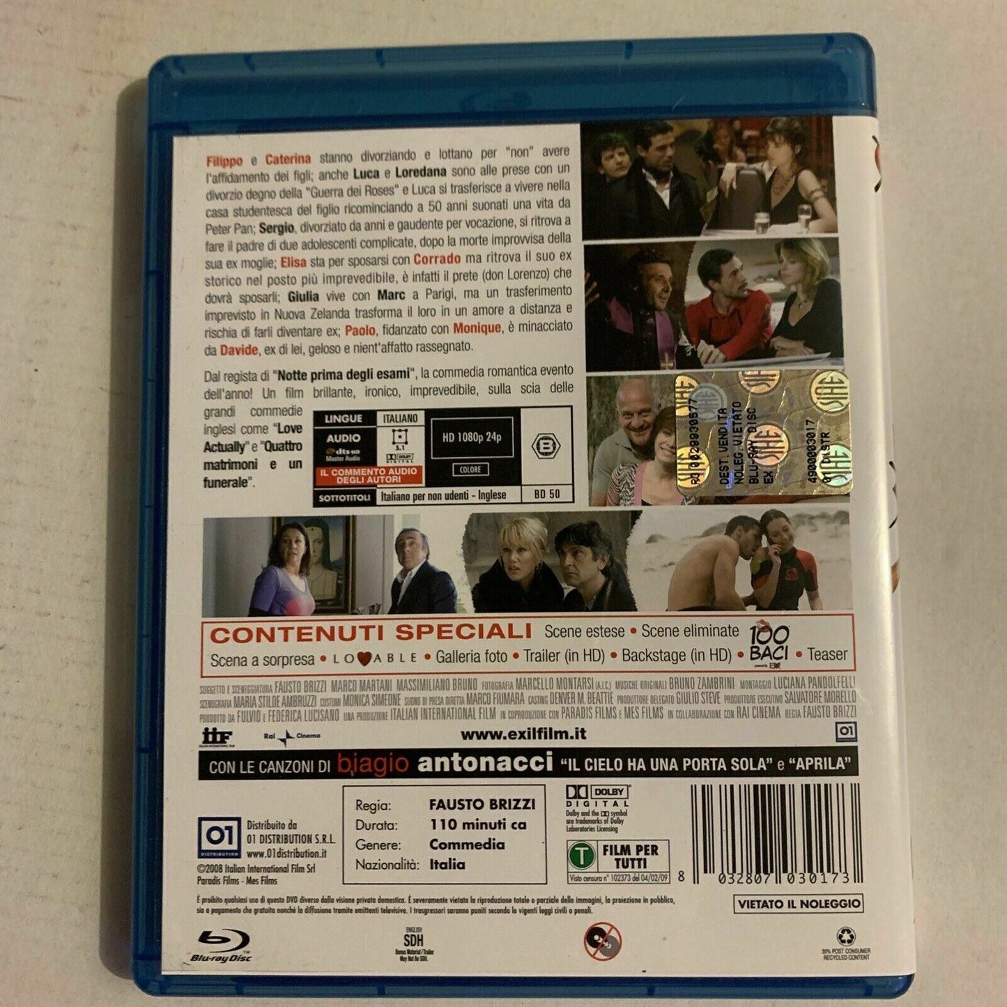 Ex (Bluray, 2009) Fausto Brizzi. Italian Comedy Romantic Movie. Region B