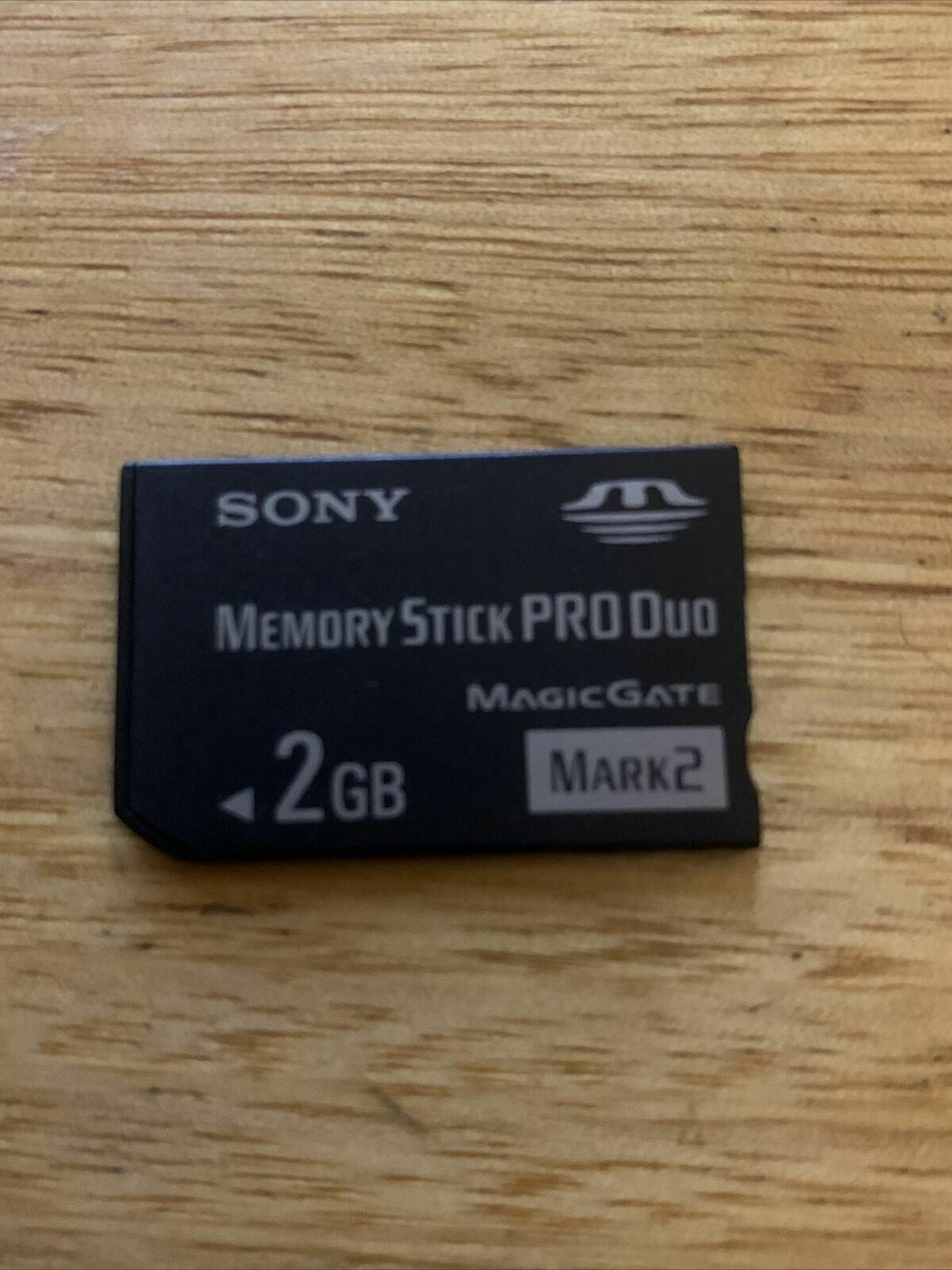 Genuine SONY 2GB Sony PSP Memory Stick Pro Duo Mark 2 Memory Card Cybershot PSP