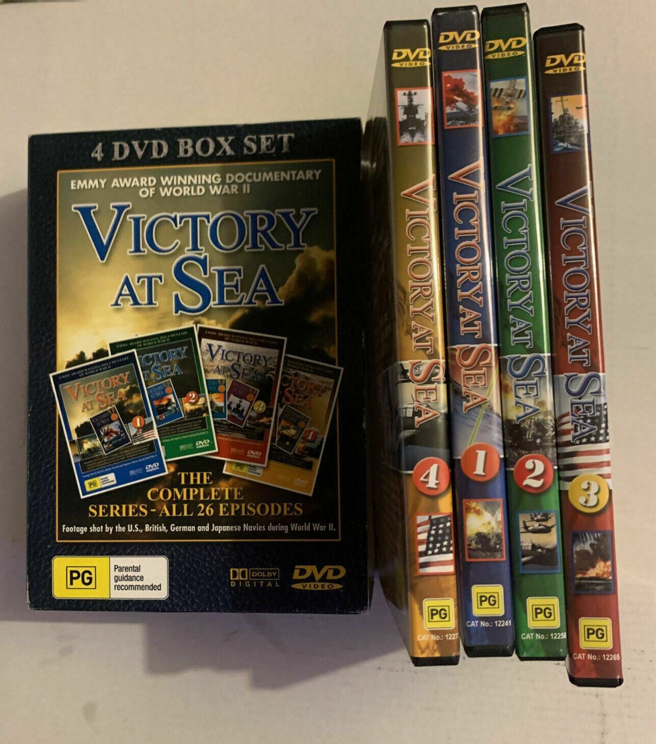 Victory At Sea : Vol 1, 2, 3 & 4 (DVD, 1953) War War II Documentary