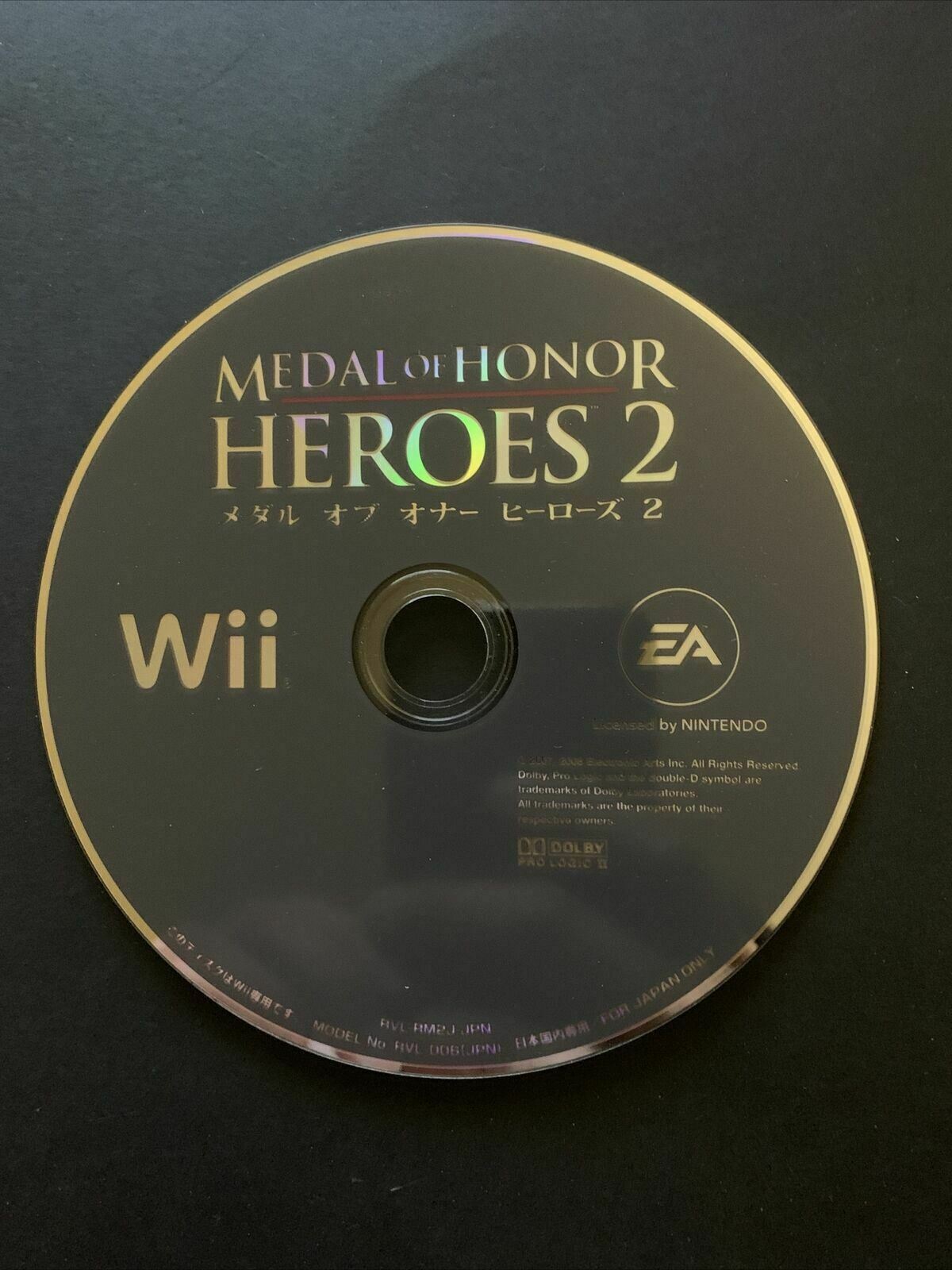 Medal Of Honour Heroes 2 - Nintendo Wii with Manual **NTSC-J (Japan)**