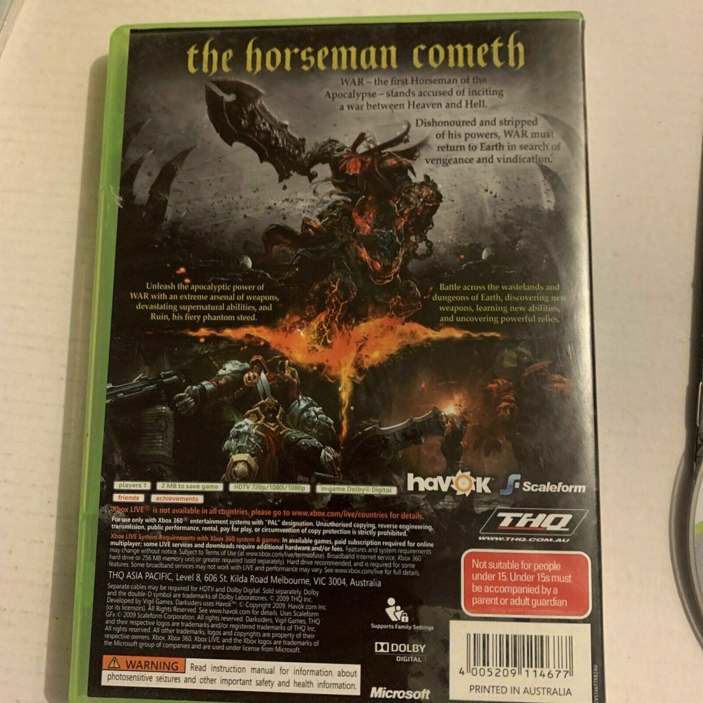 Darksiders - Microsoft Xbox 360 With Manual PAL