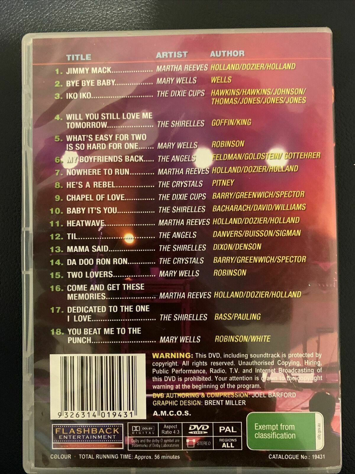 Diva Live - Martha Reeves, Mary Wells, Dixie Cups, Shirelles DVD  Region ALL