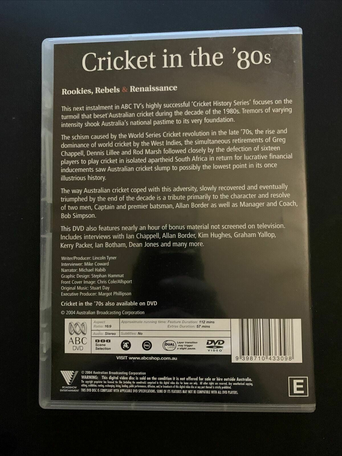 Cricket In The 80's - Rookies, Rebels And Renaissance (DVD, 2004) Allan Border