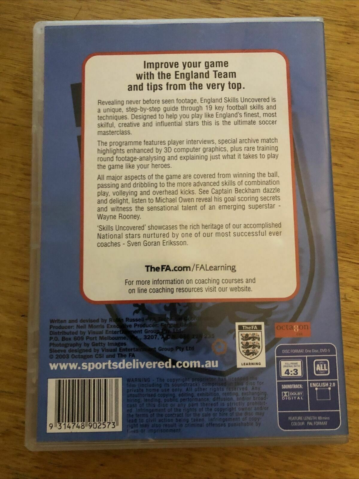 FA Soccer: England Skills Uncovered (DVD, 2003) David Beckham, Michael Owen