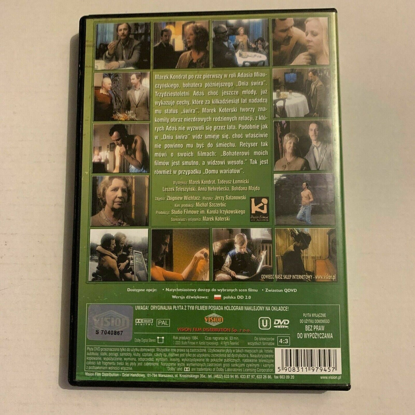 Dom Wariatow (DVD, 1984) Marek Kondrat. All Regions. Polish Film