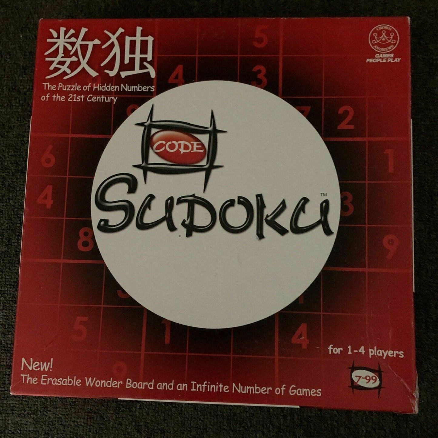 Code Sudoku - Board Game 1-4 Players Crown Andrews 2005 Complete Set