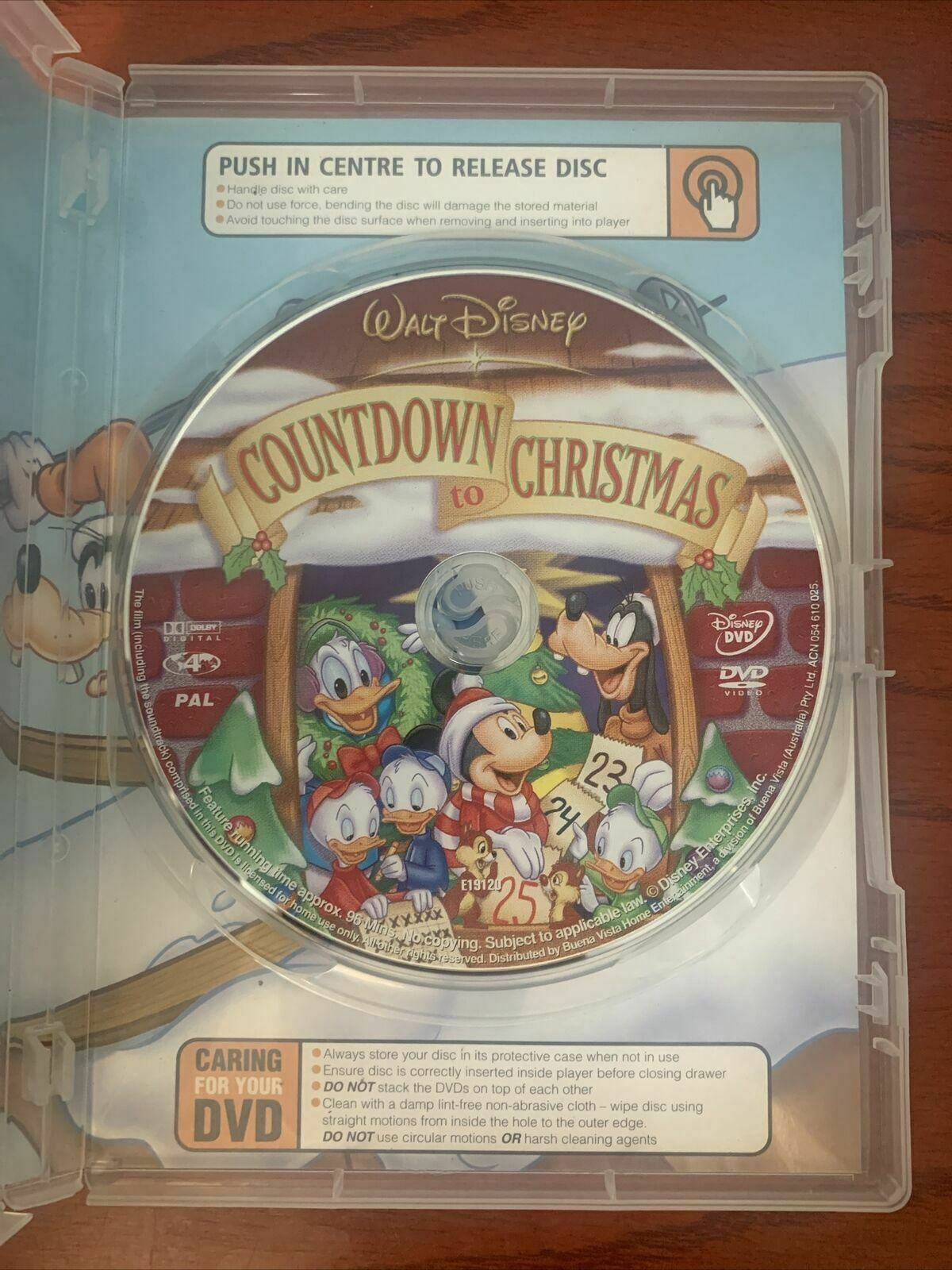 Countdown To Christmas (DVD, 2002) Disney Film. Mickey Mouse. Region 4