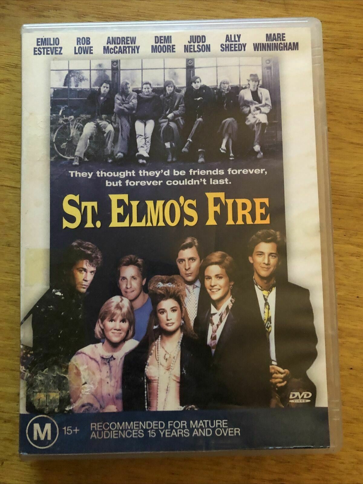 St. Elmo's Fire (DVD, 1985) Demi Moore, Rob Lowe, Emilio Estevez. Region 4&2