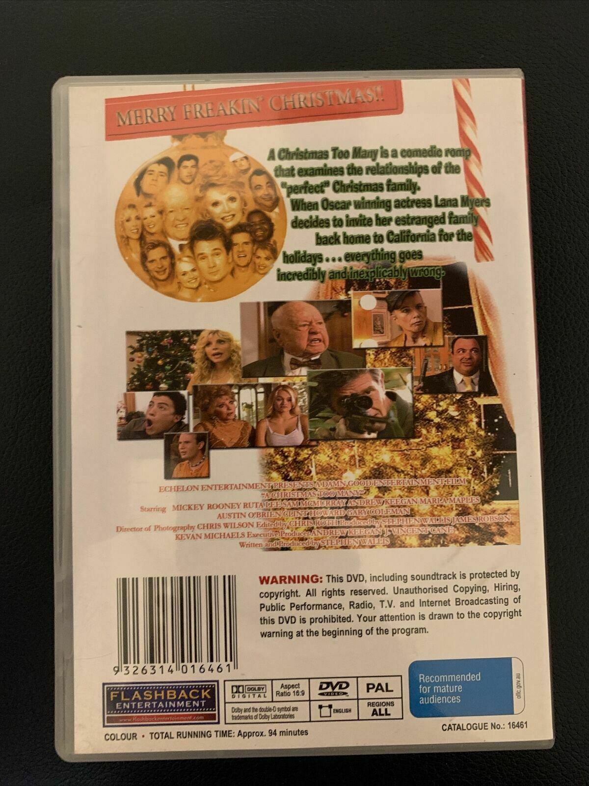 A Christmas Too Many (DVD, 2007) Mickey Rooney, Ruta Lee, Andrew Keegan