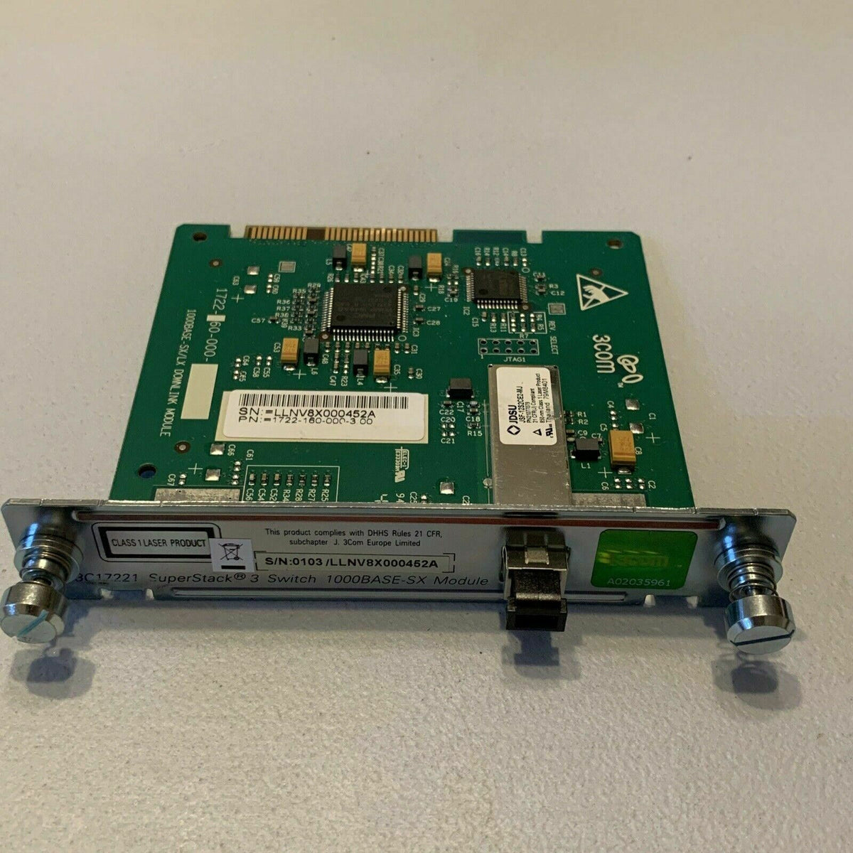 Superstack Discharge Unit 3Com 3C17221 SuperStack 3 Gigabit 1000Base-SX Switch Module 1722-160-0 ...