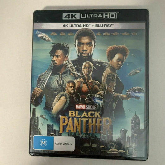 *New Sealed* Black Panther (4K Ultra HD + Blu-ray, 2018, 2-Disc Set) All Regions