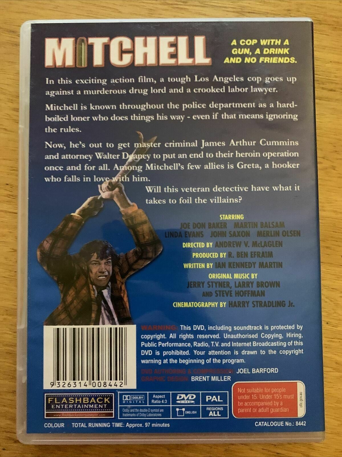 Mitchell (DVD, 1975) Joe Don Baker, Martin Balsam, John Saxon - All Regions