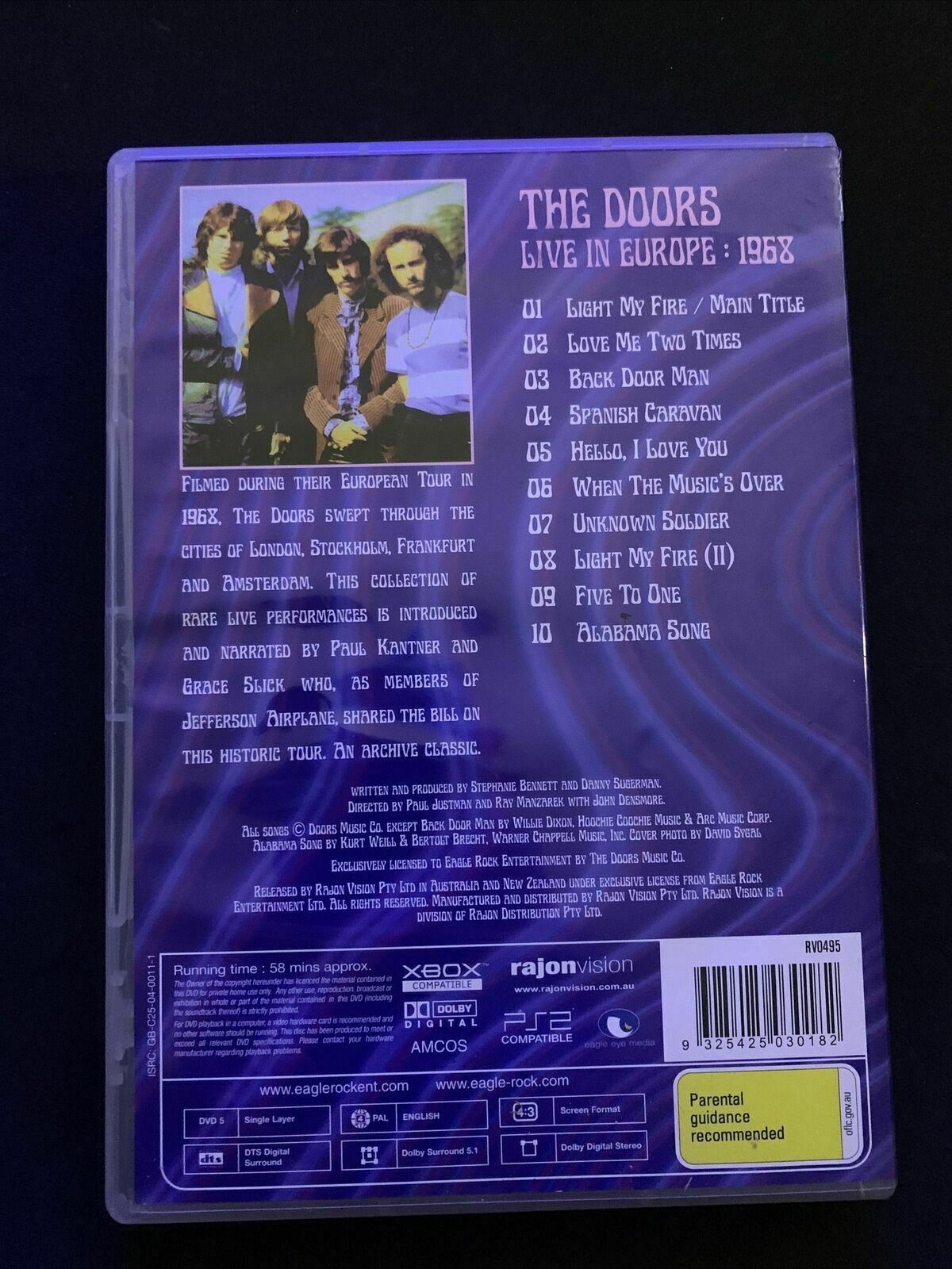 The Doors - Live In Europe 1968 (DVD, 1968)