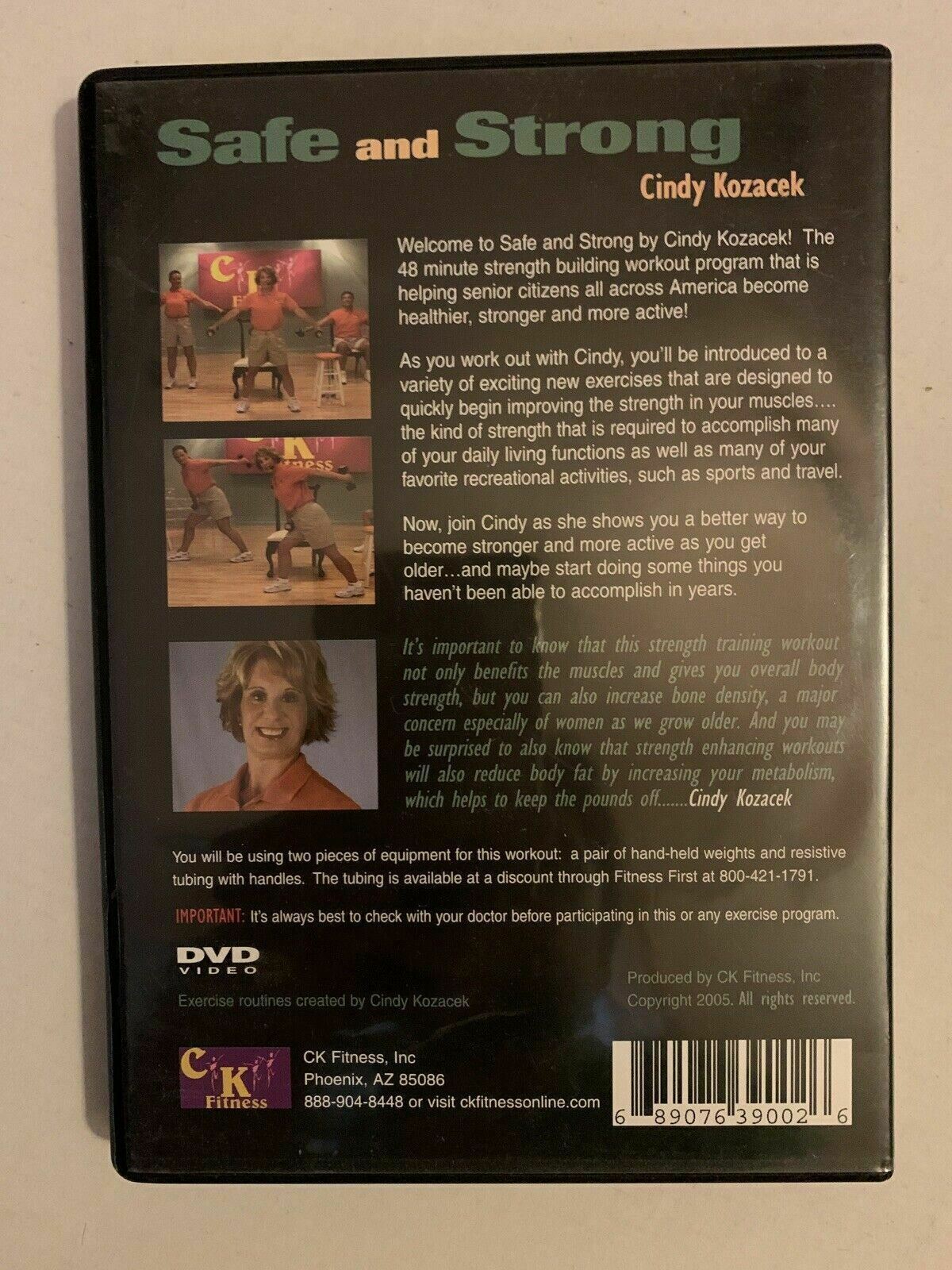 Cindy Kozacek - Safe And Strong Body Strength Workout (DVD, 2005)