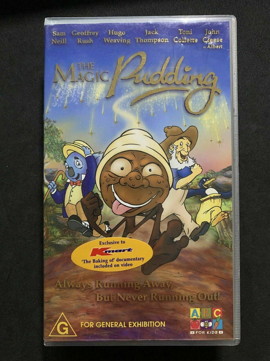 The Magic Pudding VHS PAL Exclusive Kmart Version - Sam Neill, Hugo Weaving