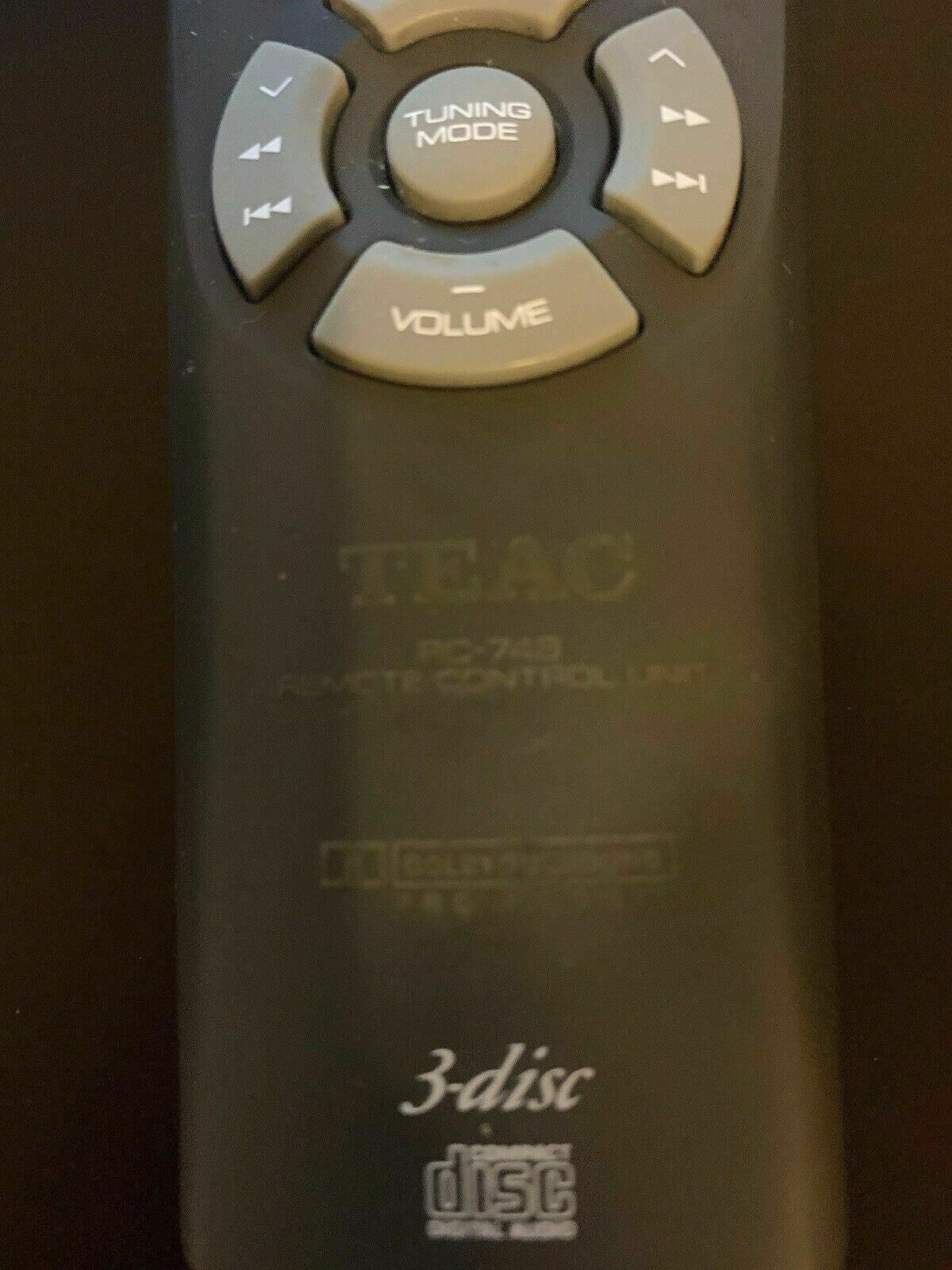 Genuine Teac RC-748 Remote Control For 3-Disc CD Player