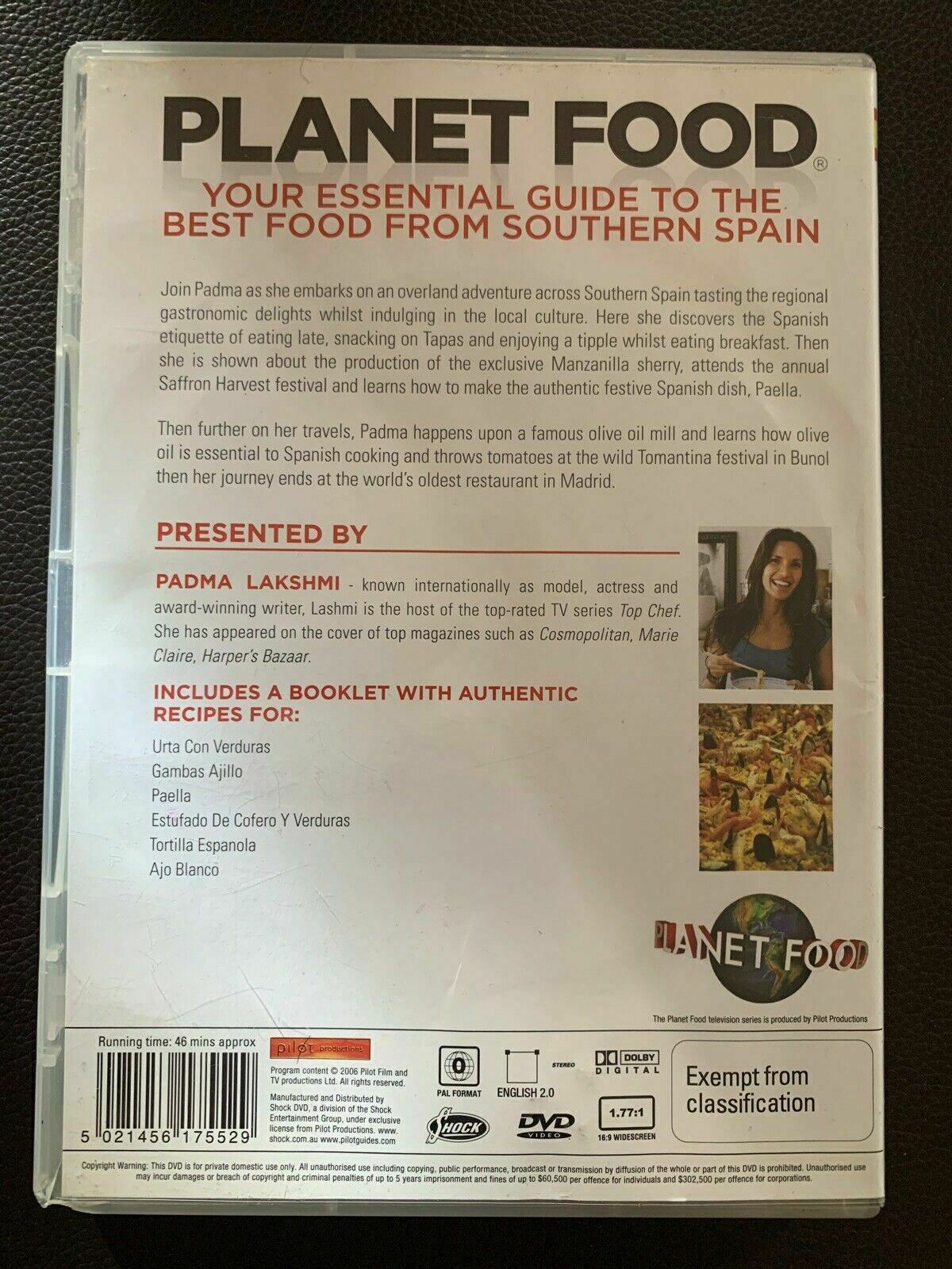 Planet Food - Southern Spain - Presented by Padmi Laksmi (DVD, 2010) Region Free