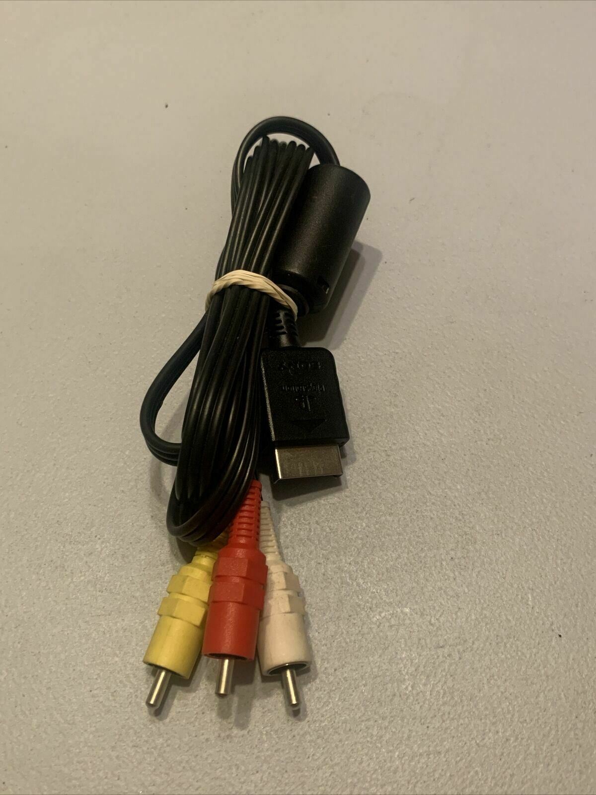 Genuine Sony Playstation Console AV Cable Cord PS2 Composite Lead