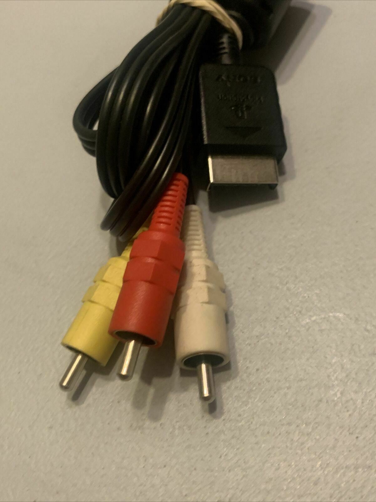 Genuine Sony Playstation Console AV Cable Cord PS2 Composite Lead