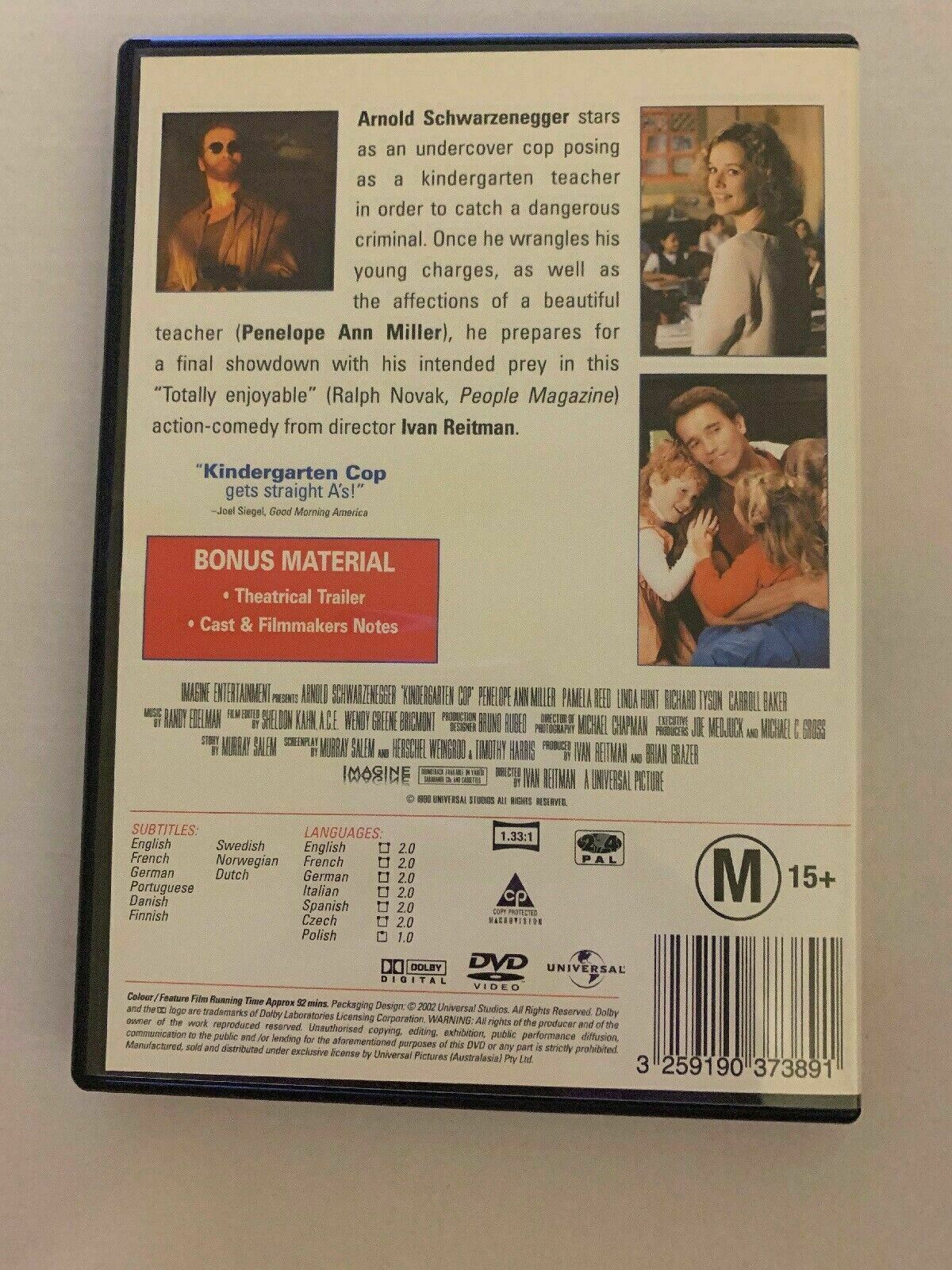 Kindergarten Cop (DVD, 1990) Arnold Schwarzenegger