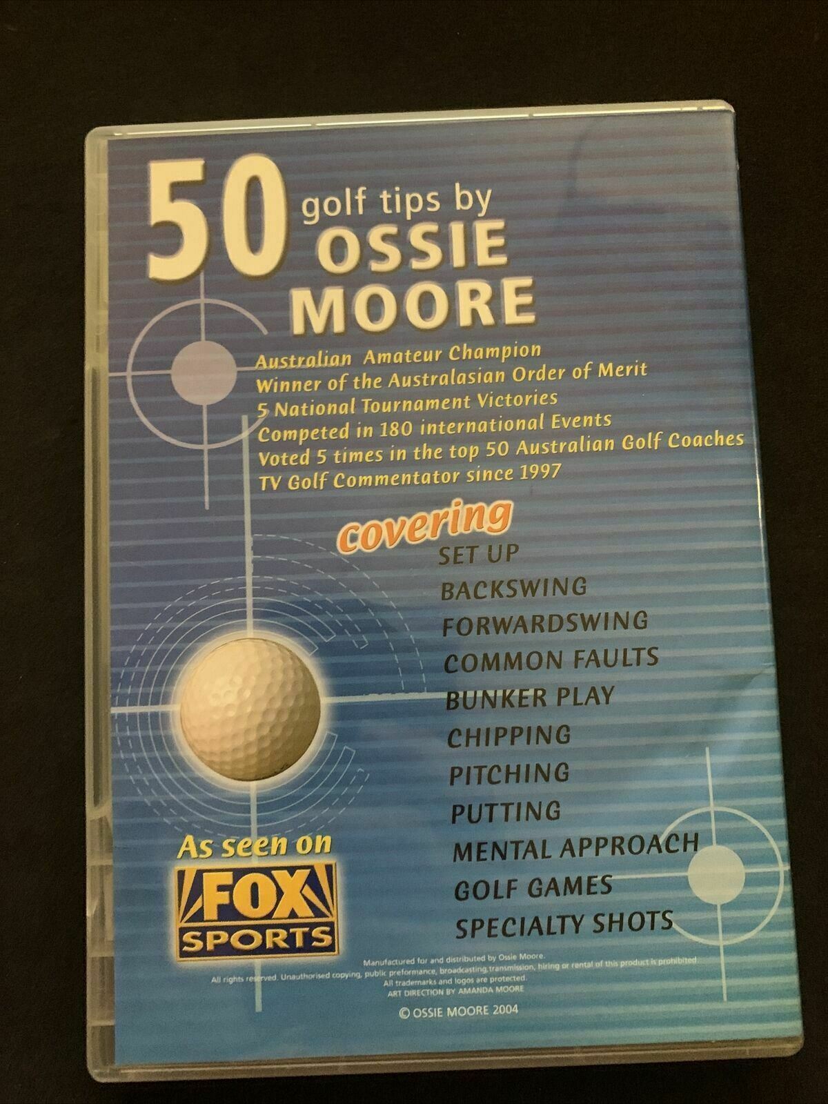 *Autographed Signed* 50 Ossie Moore Golf Tips DVD