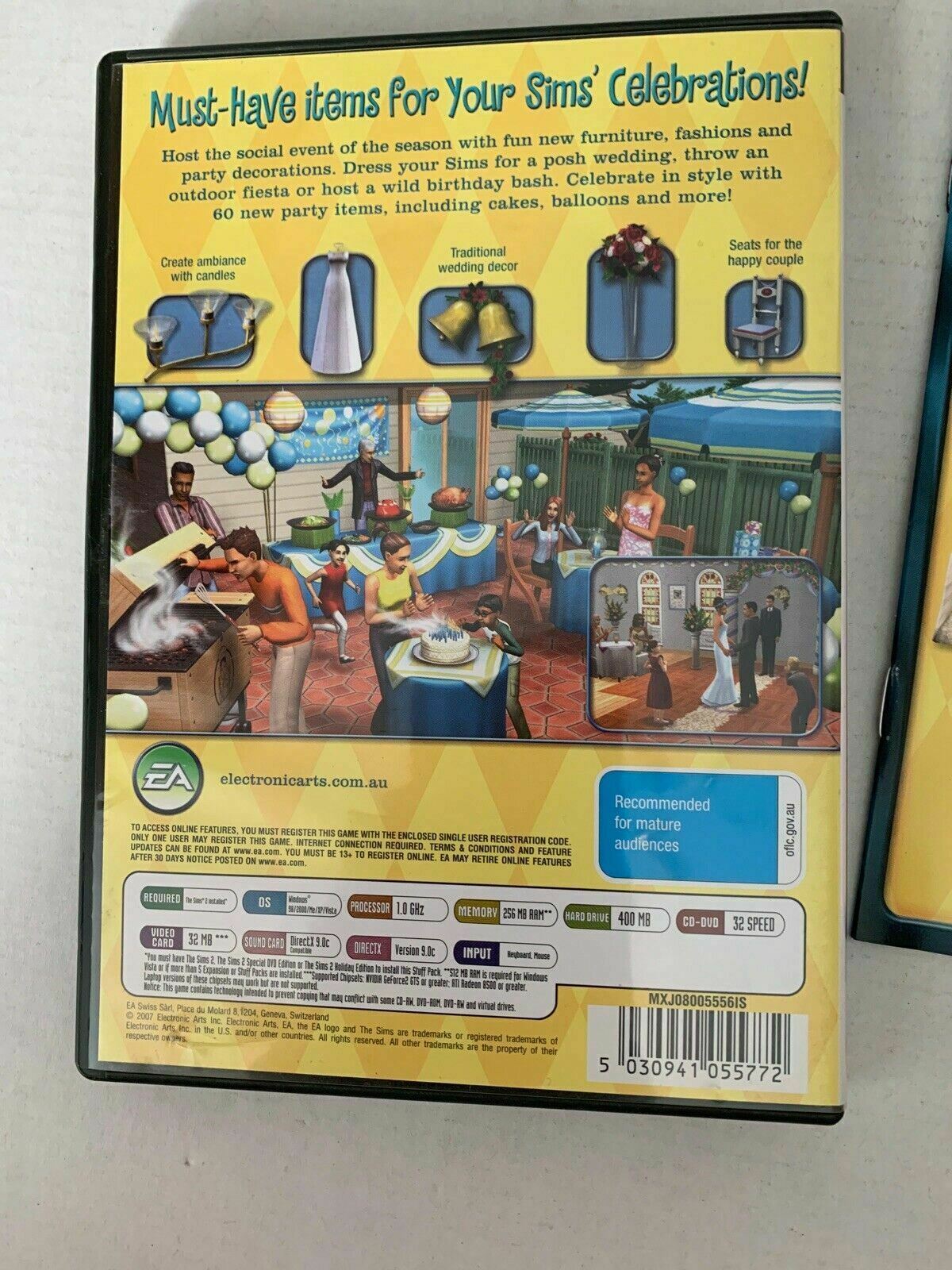 The Sims 2: Celebration Stuff  PC Windows With Manual
