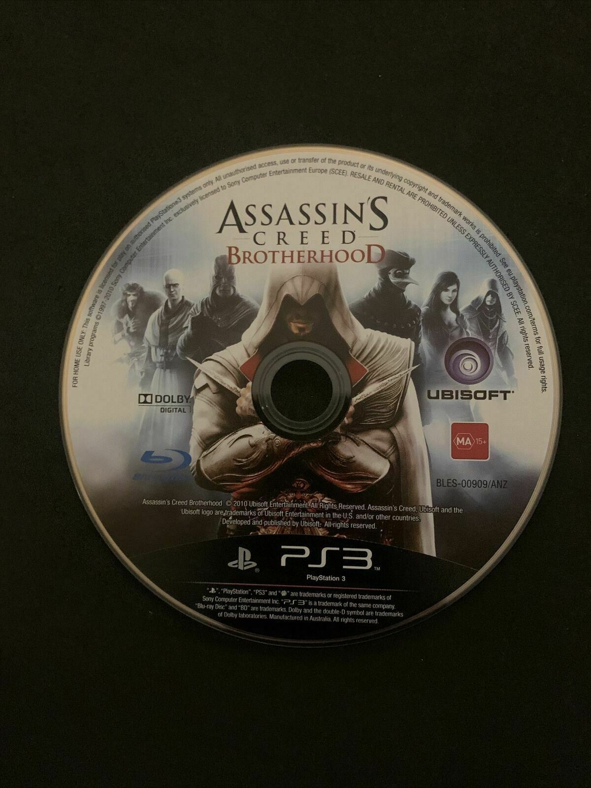Assassin's Creed Brotherhood - Sony PlayStation 3 PS3 with Manual