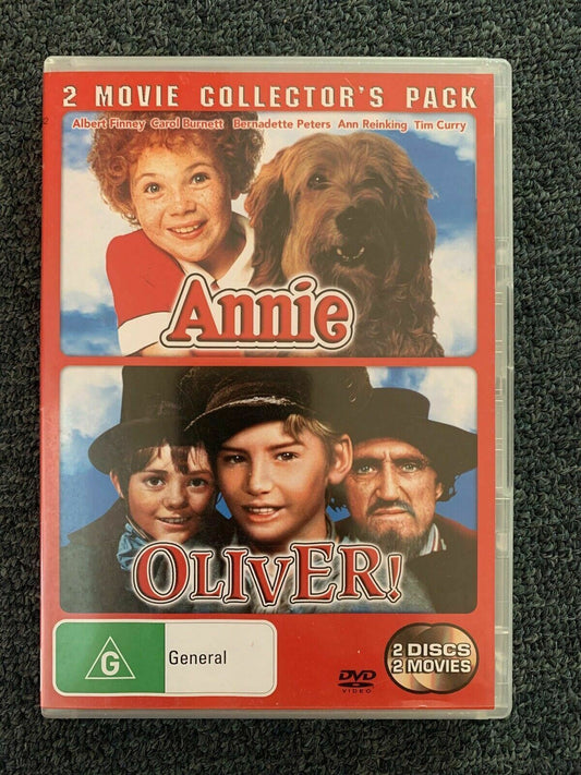 Annie  / Oliver (DVD, 2007, 2-Disc Set) Albert Finney, Carol Burnett. Region 4