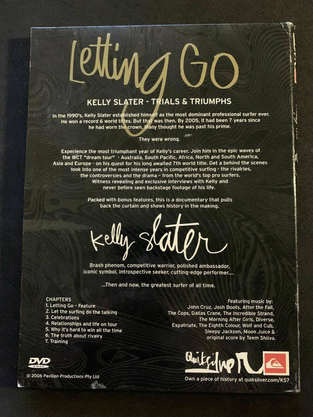 Quicksilver: Letting Go Kelly Slater - Trials and Triumphs (DVD, 2005) Region 4