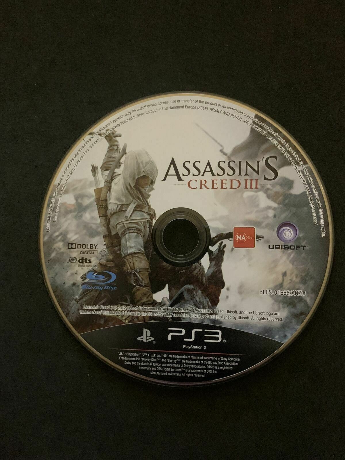 Assassin's Creed III -- Special Edition (Sony PlayStation 3, 2012) with Manual