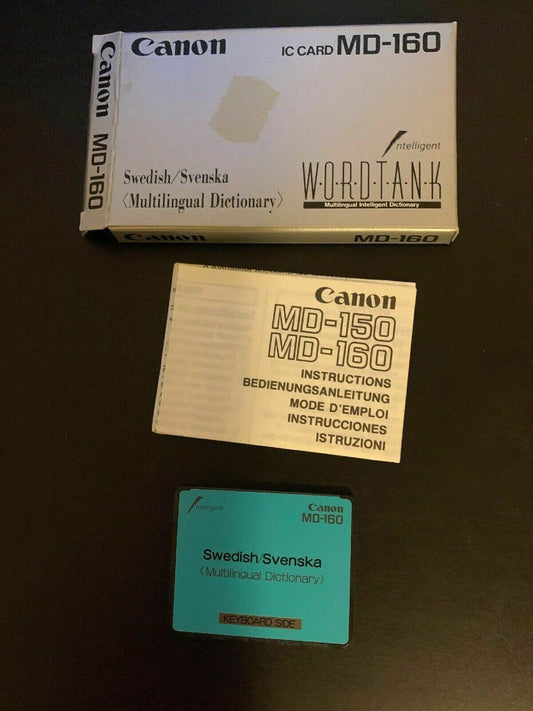 Canon IC Card Swedish Word Tank Multilingual Intelligent Dictionary MD-160