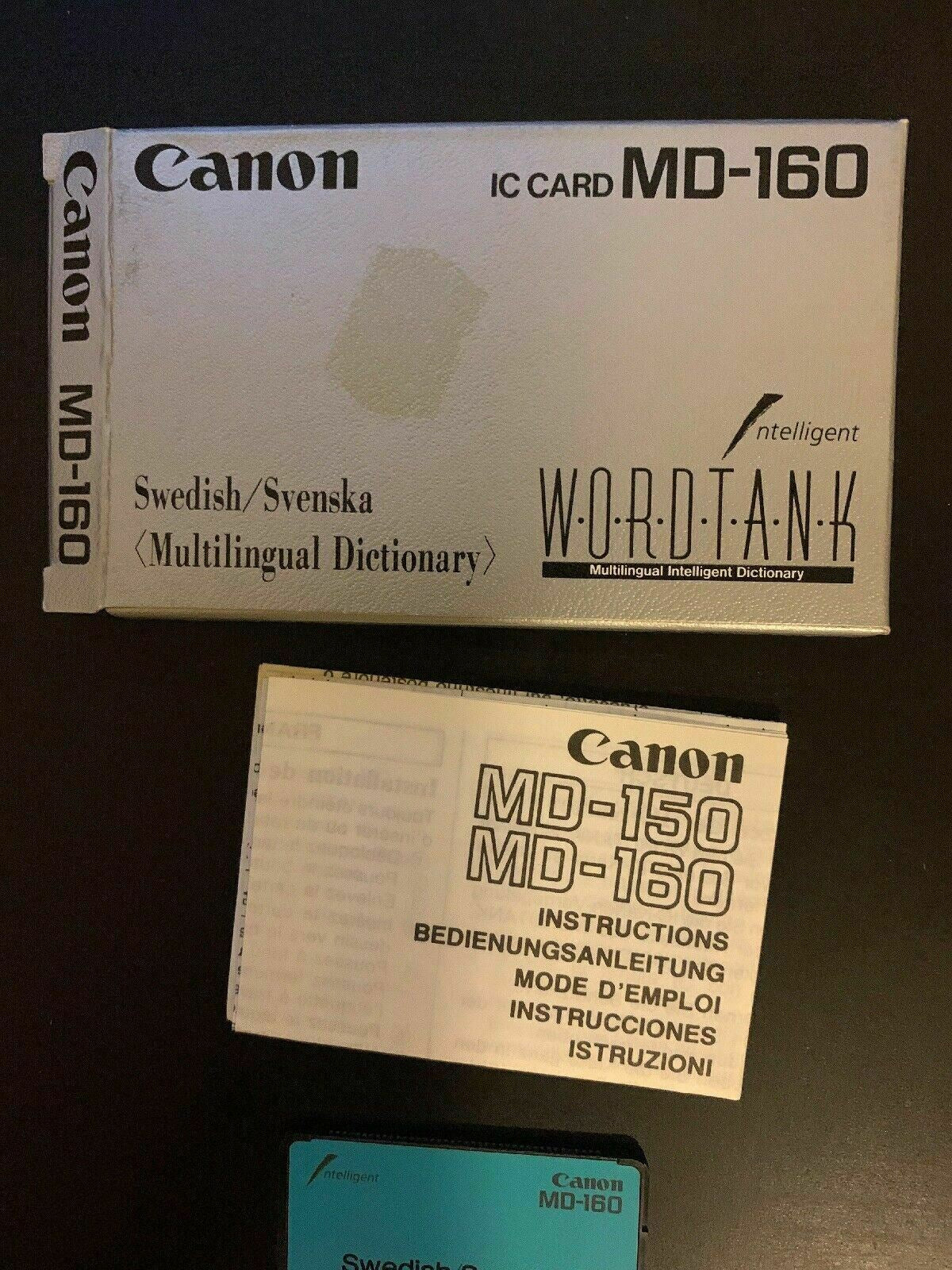Canon IC Card Swedish Word Tank Multilingual Intelligent Dictionary MD-160