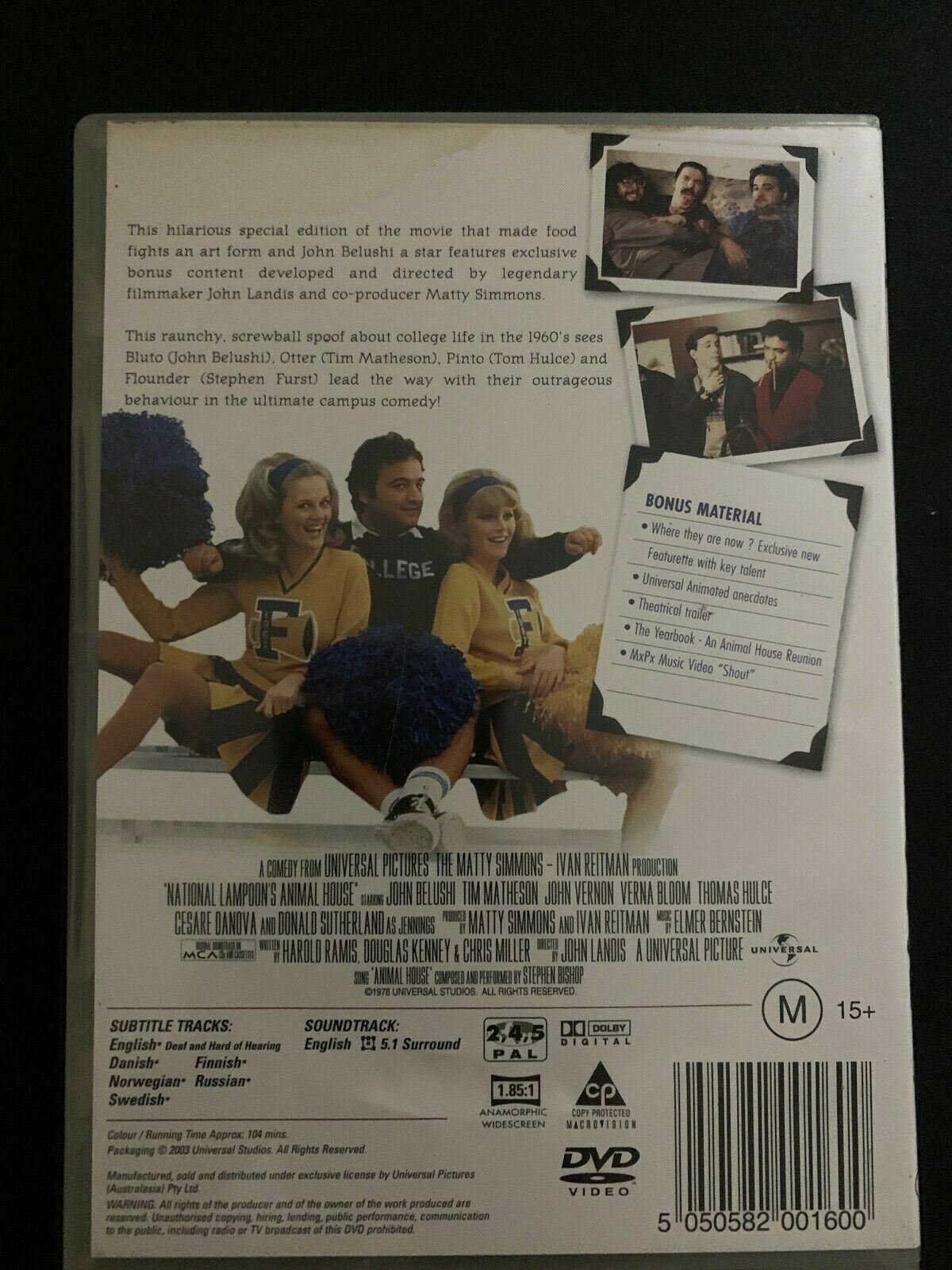 National Lampoon's Animal House - Special Edition (DVD, 1978) John Belushi