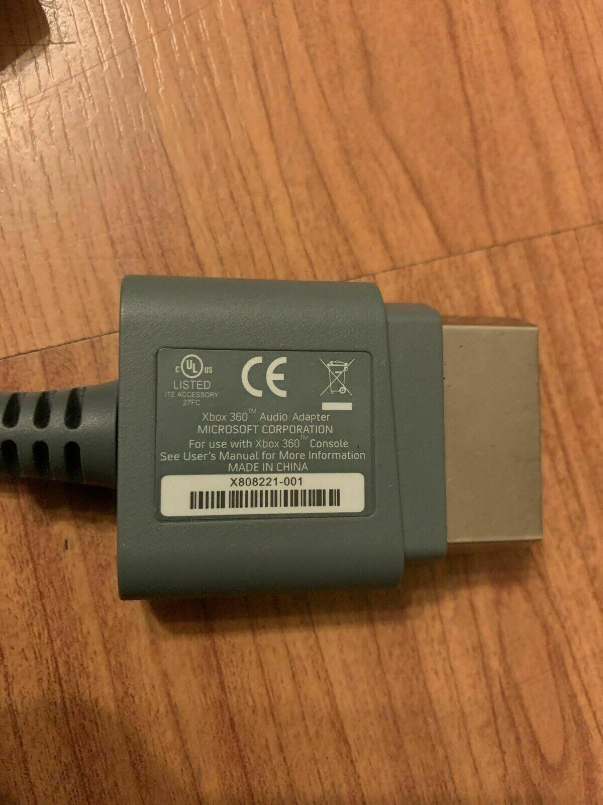Genuine Official Microsoft Xbox 360 Audio Adapter X808221-001