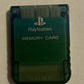 Genuine Sony Playstation 1 PS1 Memory Card -  SCPH-1020 Transparent Green Japan
