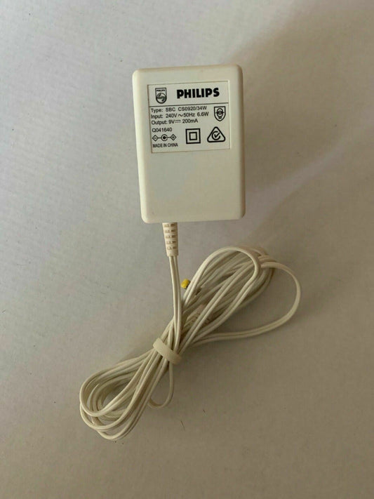 Genuine Philips SBC CS0920/34W AC Adapter 9V 200mA