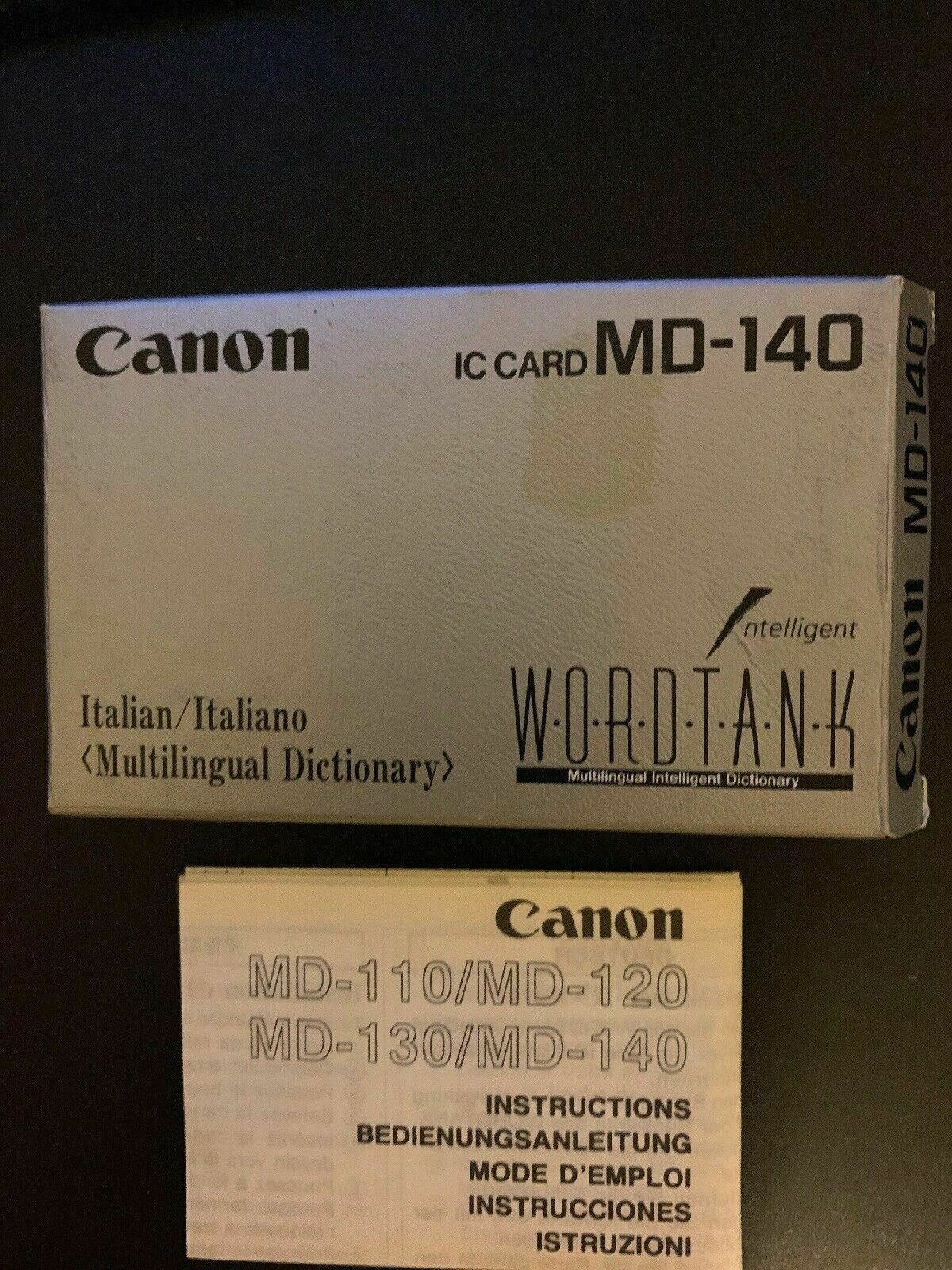 Canon IC Card Italian Word Tank Multilingual Intelligent Dictionary MD-140