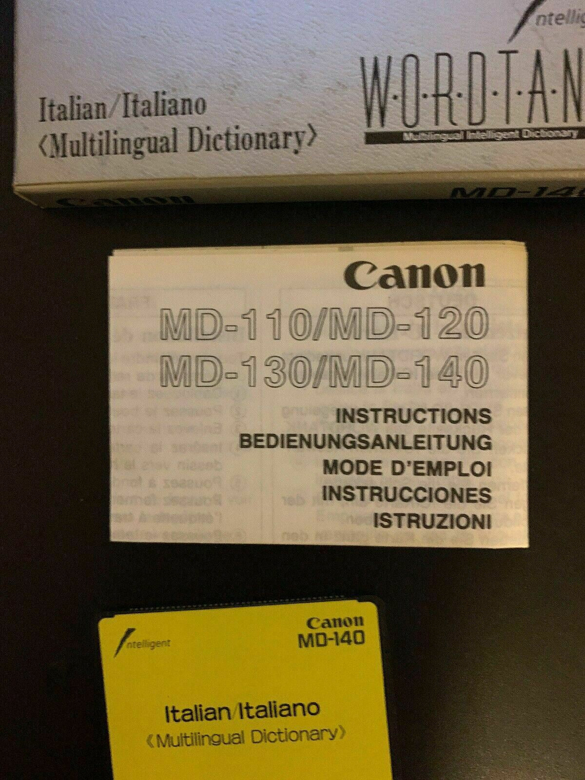 Canon IC Card Italian Word Tank Multilingual Intelligent Dictionary MD-140