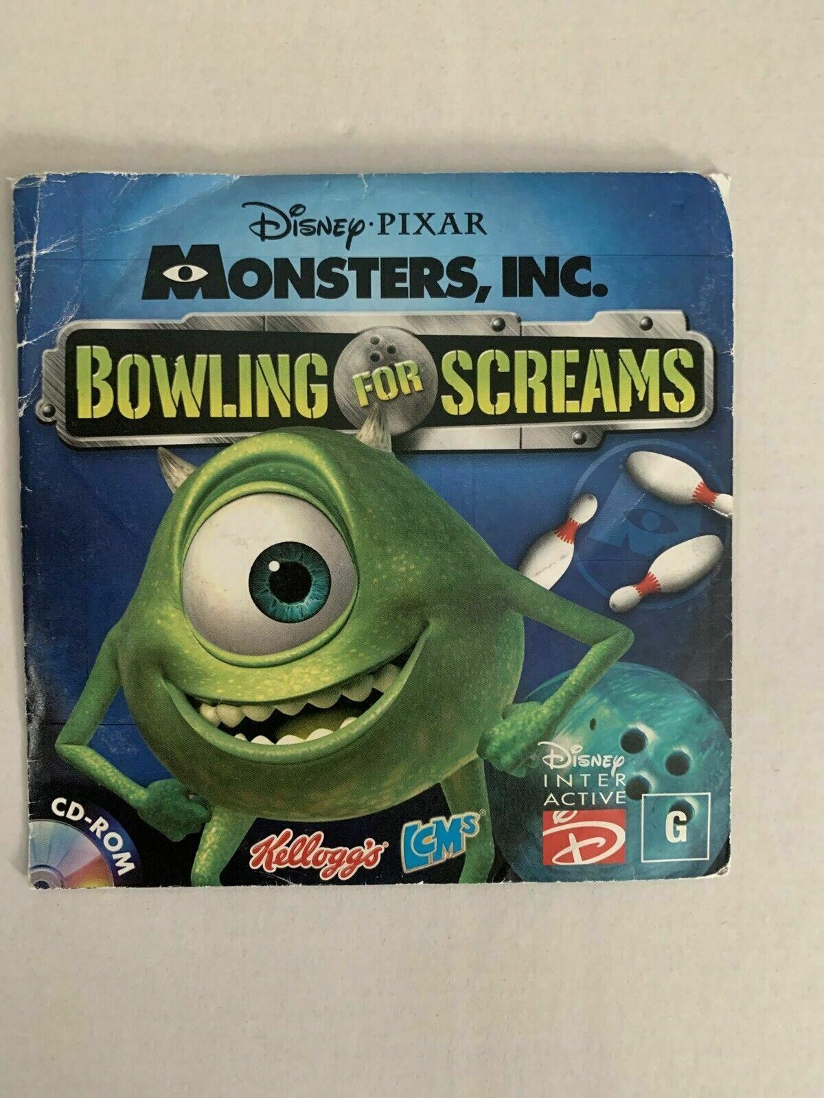 Disney Pixar Monsters, Inc. Bowling For Screams CD 2001 - Kellogg's Rare PC Game