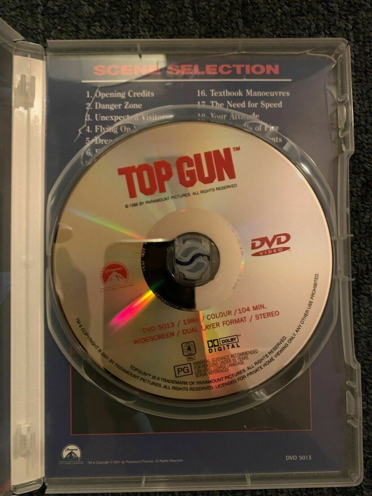 Top Gun (DVD, 1986) Tom Cruise, Tim Robbins, Kelly McGillis, Val Kilmer