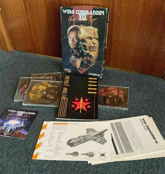 Wing Commander III 3 Heart Of The Tiger PC CDROM (1994) Box Manual Install Guide