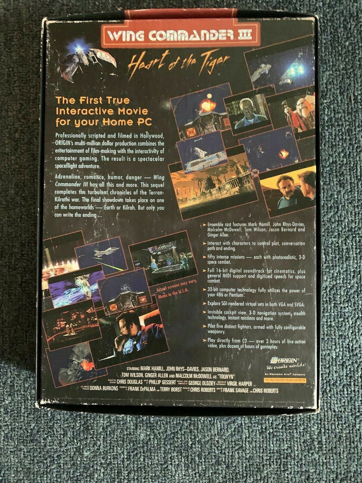 Wing Commander III 3 Heart Of The Tiger PC CDROM (1994) Box Manual Install Guide