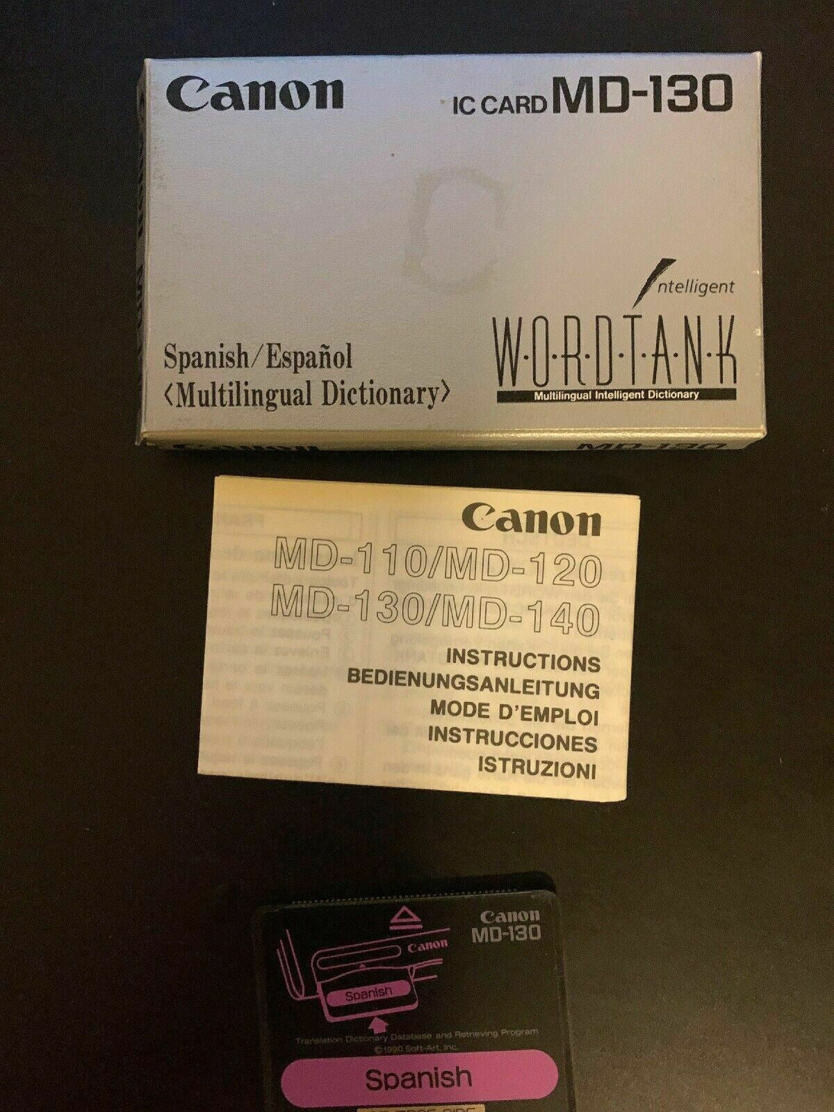 Canon IC Card Spanish Word Tank Multilingual Intelligent Dictionary MD-130