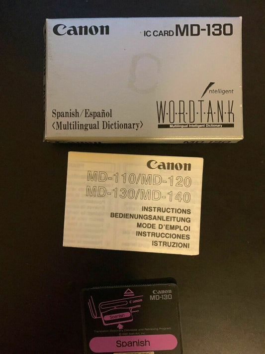Canon IC Card Spanish Word Tank Multilingual Intelligent Dictionary MD-130